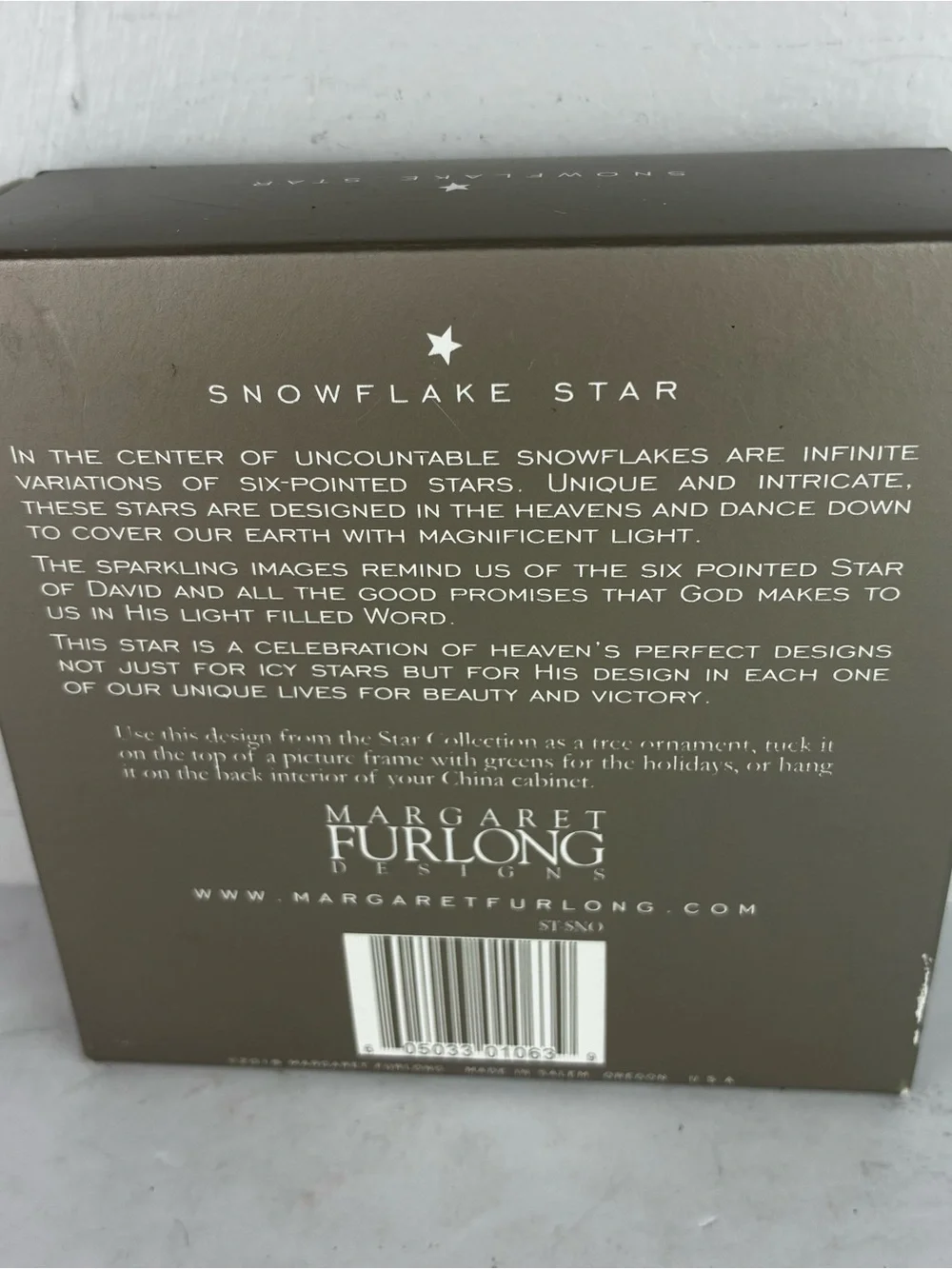 Margaret Furlong NIB Sparkling Heavenly Light Snowflake Star Christmas Ornament